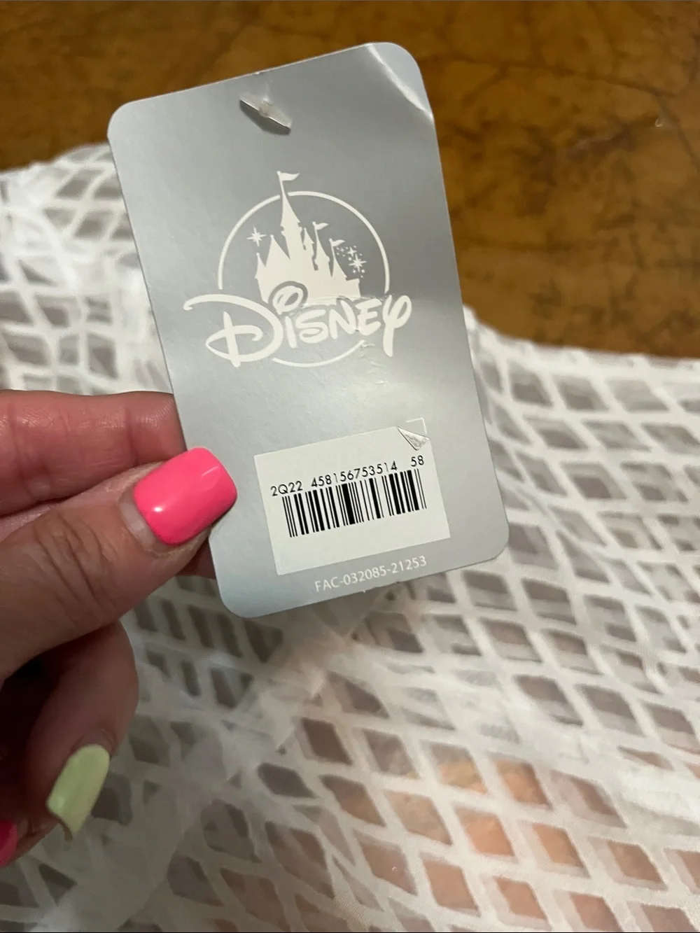 Disney White Mesh Diamond Overlay Dress Sz 2T  NWT
